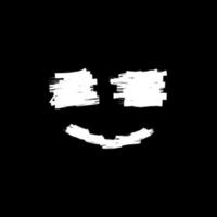 Tinte schwarze Form Gesicht Lächeln vektor