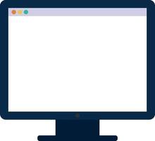 Monitor-Icon-Vektor auf weißem Hintergrund vektor