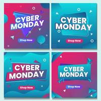 Cyber Monday Social-Media-Vorlage vektor