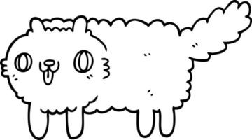 Strichzeichnung Cartoon-Katze vektor