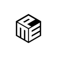 MEP-Brief-Logo-Design mit weißem Hintergrund in Illustrator. Vektorlogo, Kalligrafie-Designs für Logo, Poster, Einladung usw. vektor