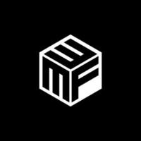 mfw-Brief-Logo-Design mit schwarzem Hintergrund in Illustrator. Vektorlogo, Kalligrafie-Designs für Logo, Poster, Einladung usw. vektor