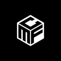 mfc-Brief-Logo-Design mit schwarzem Hintergrund im Illustrator. Vektorlogo, Kalligrafie-Designs für Logo, Poster, Einladung usw. vektor