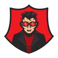 Geek-Affen-Maskottchen-Logo-Design. Gaming-Affen-Vektor-Illustration-Design. vektor