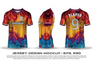 Trikot Design Sublimation T-Shirt Premium geometrisches Muster unglaubliche Vektorkollektion für Fußball Fußballrennen Radfahren Gaming Motocross Sport vektor