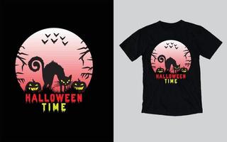 Halloween-T-Shirt-Design, fröhliches Halloween, Kürbisse vektor