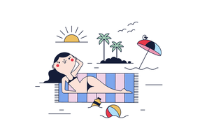 Gratis Sun Bather Vector