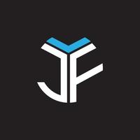jf brev logotyp design på svart bakgrund. jf kreativ initialer brev logotyp begrepp. jf brev design. vektor