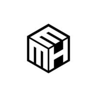 Mhm-Brief-Logo-Design mit weißem Hintergrund in Illustrator. Vektorlogo, Kalligrafie-Designs für Logo, Poster, Einladung usw. vektor