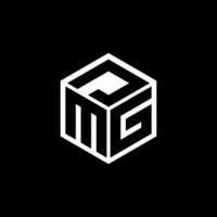 mgj-Buchstaben-Logo-Design mit schwarzem Hintergrund in Illustrator. Vektorlogo, Kalligrafie-Designs für Logo, Poster, Einladung usw. vektor