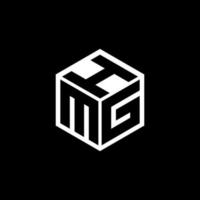 mgh-Buchstaben-Logo-Design mit schwarzem Hintergrund in Illustrator. Vektorlogo, Kalligrafie-Designs für Logo, Poster, Einladung usw. vektor