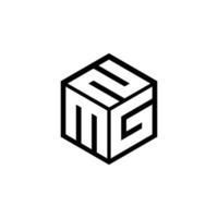 mgn-Brief-Logo-Design mit weißem Hintergrund in Illustrator. Vektorlogo, Kalligrafie-Designs für Logo, Poster, Einladung usw vektor