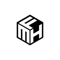 mhf-Brief-Logo-Design mit weißem Hintergrund im Illustrator. Vektorlogo, Kalligrafie-Designs für Logo, Poster, Einladung usw. vektor