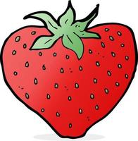 Gekritzel-Cartoon-Erdbeere vektor
