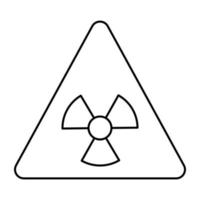 trendig vektor design av radioaktiv tecken