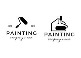stadsfärgslogotyp, husmålning, målartjänster, målningslogotyp vektor