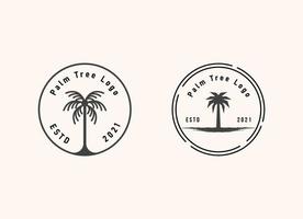 Palme Hipster Vintage Logo Vektor Icon Illustration