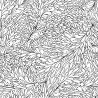 sömlösa mönster med abstrakta blommor och blad vektor