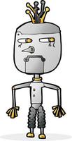 klotter karaktär tecknad serie robot vektor