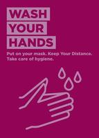 Waschen Sie Ihre Hände bereit Poster vektor