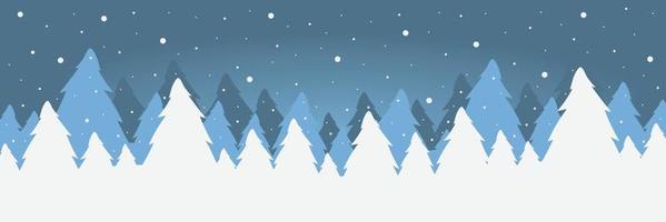 vinter- och snö baner vektor illustration. abstrakt platt minimalistisk design landskap. vinter- kall snöig säsong.