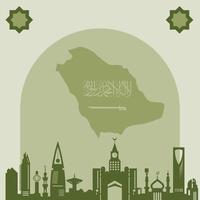 saudi arabien byggnad vektor illustration, baner och bakgrund