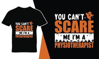 Sie können mich nicht erschrecken, Zitat-Halloween-T-Shirt-Design-Vorlagenvektor vektor