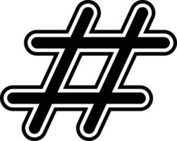 Hashtag-Symbol, handgezeichnetes Hashtag-Symbol vektor