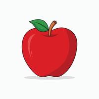 roter Apfel-Vektor-Cartoon-Illustration vektor