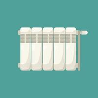 Vektordarstellung des Heizkörpers. Zentralheizung in der Wohnung. Zimmertemperatur. Heizperiode. vektor