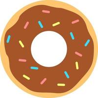 einfaches flaches Donut-Vektordesign vektor