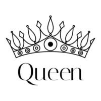 krona vektor ikon design isolerat på vit bakgrund. kung eller drottning symbol för din webb webbplats design
