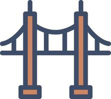Bridge-Vektor-Illustration auf einem Hintergrund. Premium-Qualitäts-Symbole. Vektor-Icons für Konzept und Grafikdesign. vektor