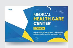 medizinisches Thumbnail Gesundheitswesen-Banner-Cover und Web-Banner-Cover-Vorlage vektor