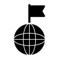 Premium-Download-Symbol des globalen Ziels vektor