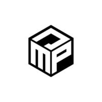mpj-Brief-Logo-Design mit weißem Hintergrund im Illustrator. Vektorlogo, Kalligrafie-Designs für Logo, Poster, Einladung usw. vektor