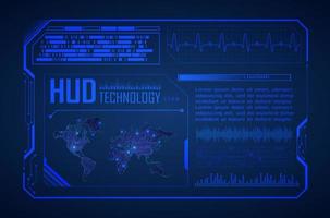 moderner hud-technologiehintergrund vektor