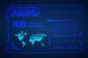 moderner hud-technologiehintergrund vektor