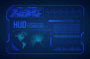 moderner hud-technologiehintergrund vektor