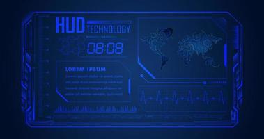 moderner hud-technologiehintergrund vektor