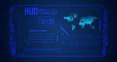 moderner hud-technologiehintergrund vektor