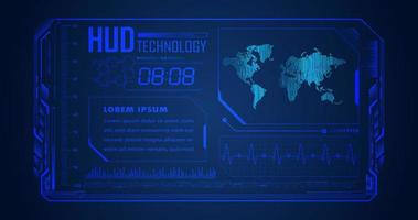 moderner hud-technologiehintergrund vektor