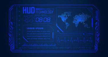 moderner hud-technologiehintergrund vektor