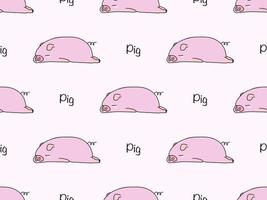 gris seriefigur seamless mönster på rosa bakgrund vektor