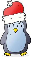 Gekritzelcharakter Cartoon-Pinguin vektor