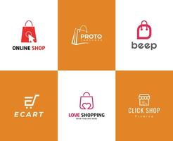 e-handel logotyp fri vektor mall
