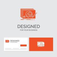 Business-Logo-Vorlage für Level. Entwurf. Neu. Komplett. Spiel. orange visitenkarten mit markenlogo-vorlage. vektor