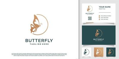 Schmetterlingslogo-Designvektor mit kreativem abstraktem Konzept vektor