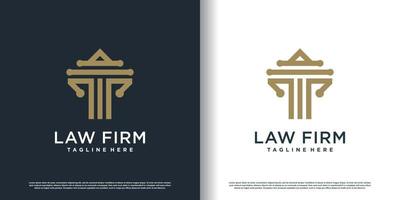 Law-Logo-Design mit einfachem und frischem Konzept-Premium-Vektor vektor