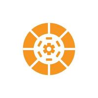 eps10 orangefarbenes Vektor-Kupplungskit abstraktes Kunstsymbol isoliert auf weißem Hintergrund. Kupplungsscheibenplattensymbol in einem einfachen, flachen, trendigen, modernen Stil für Ihr Website-Design, Logo und mobile Anwendung vektor